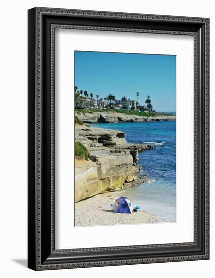 La Jolla Cove Beach at San Diego.-Songquan Deng-Framed Photographic Print