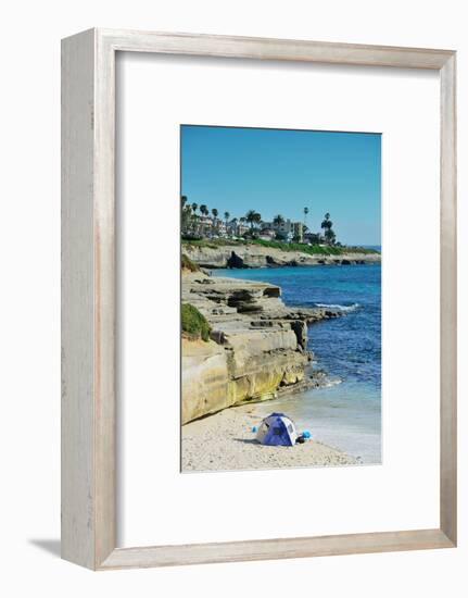 La Jolla Cove Beach at San Diego.-Songquan Deng-Framed Photographic Print