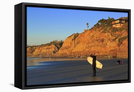 La Jolla Shores Beach, La Jolla, San Diego, California, United States of America, North America-Richard Cummins-Framed Premier Image Canvas