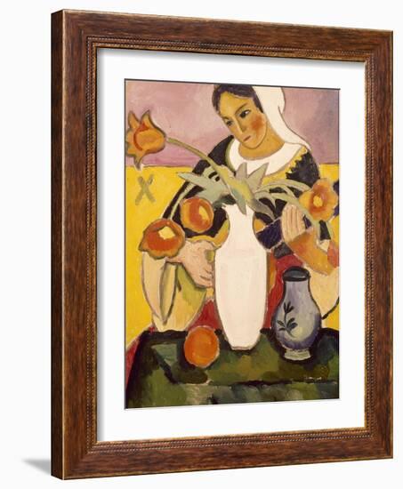 La joueuse de luth-Auguste Macke-Framed Giclee Print