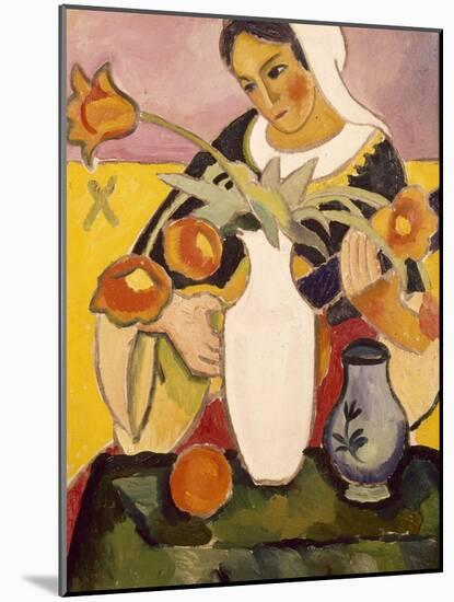 La joueuse de luth-Auguste Macke-Mounted Giclee Print