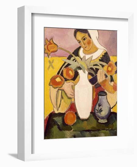 La joueuse de luth-Auguste Macke-Framed Giclee Print