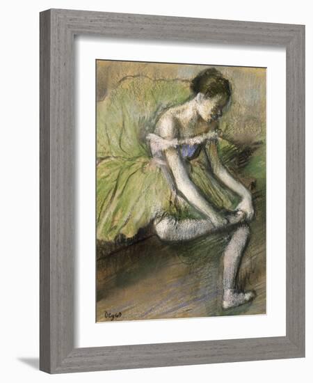 La Jupe Verte, C.1896-Edgar Degas-Framed Giclee Print