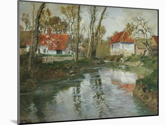 La Laita a Quimperle-Fritz Thaulow-Mounted Giclee Print