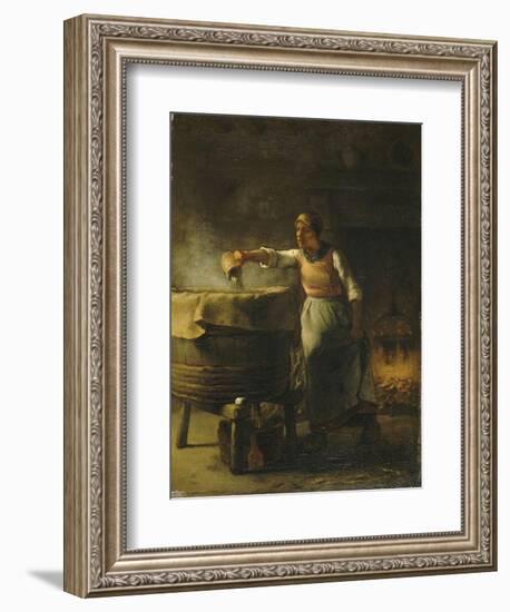 La Lessiveuse-Jean-François Millet-Framed Giclee Print