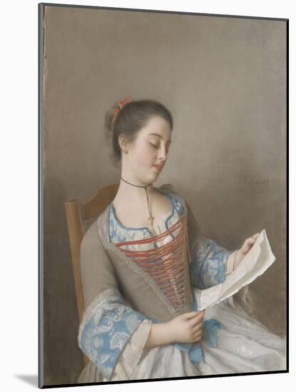 La Liseuse Marianne Lavergne-Jean-Etienne Liotard-Mounted Giclee Print