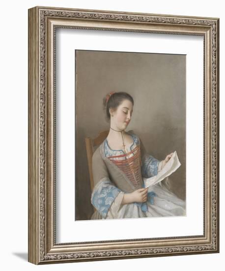 La Liseuse Marianne Lavergne-Jean-Etienne Liotard-Framed Giclee Print