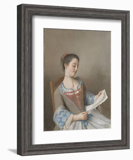 La Liseuse Marianne Lavergne-Jean-Etienne Liotard-Framed Giclee Print