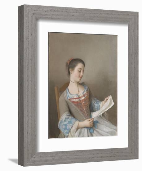 La Liseuse Marianne Lavergne-Jean-Etienne Liotard-Framed Giclee Print