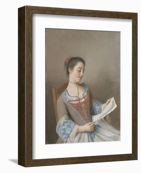 La Liseuse Marianne Lavergne-Jean-Etienne Liotard-Framed Giclee Print