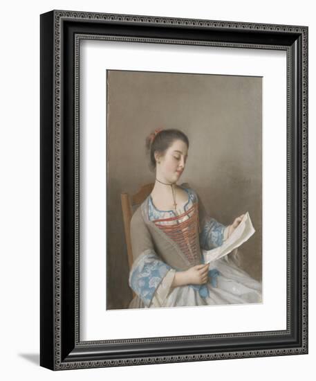 La Liseuse Marianne Lavergne-Jean-Etienne Liotard-Framed Giclee Print