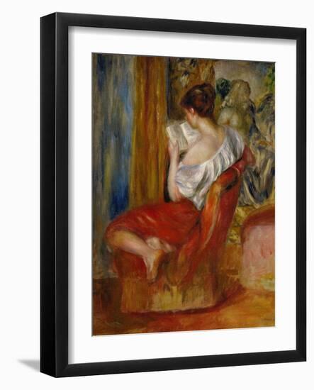 La liseuse-reading woman, around 1900. Oil on canvas, 56 x 46 cm.-Pierre-Auguste Renoir-Framed Giclee Print