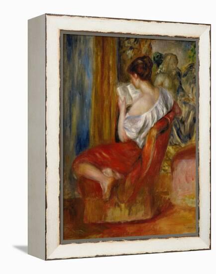 La liseuse-reading woman, around 1900. Oil on canvas, 56 x 46 cm.-Pierre-Auguste Renoir-Framed Premier Image Canvas