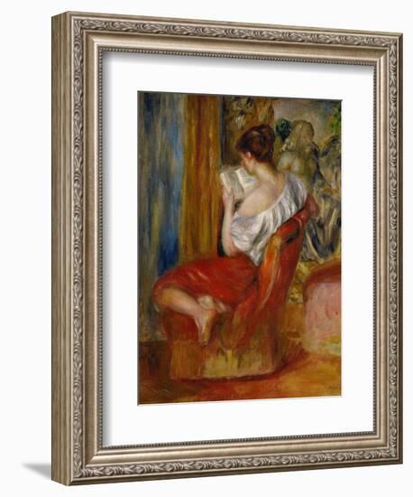 La liseuse-reading woman, around 1900. Oil on canvas, 56 x 46 cm.-Pierre-Auguste Renoir-Framed Giclee Print