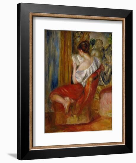 La liseuse-reading woman, around 1900. Oil on canvas, 56 x 46 cm.-Pierre-Auguste Renoir-Framed Giclee Print