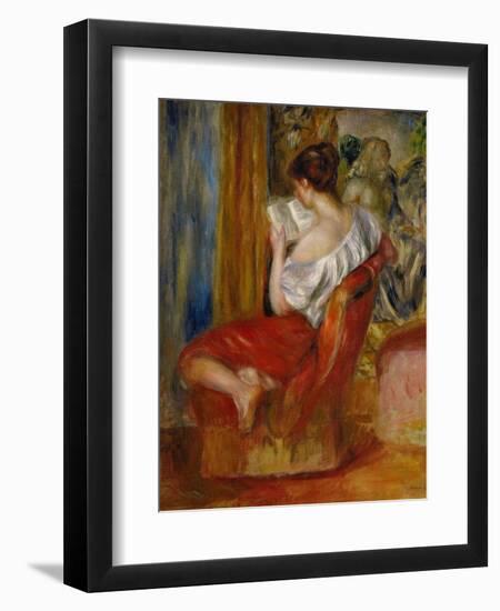 La liseuse-reading woman, around 1900. Oil on canvas, 56 x 46 cm.-Pierre-Auguste Renoir-Framed Giclee Print