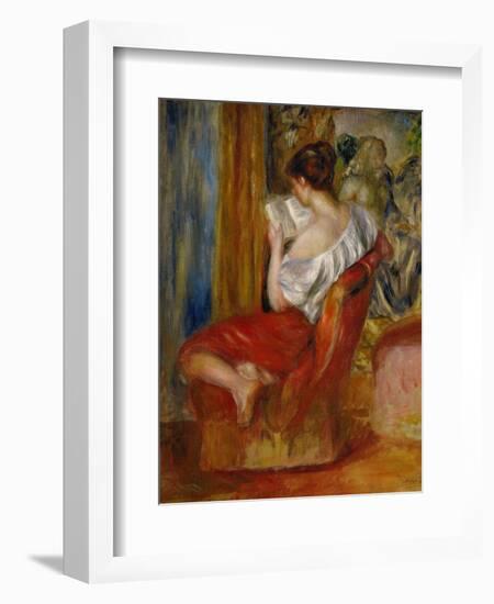 La liseuse-reading woman, around 1900. Oil on canvas, 56 x 46 cm.-Pierre-Auguste Renoir-Framed Giclee Print