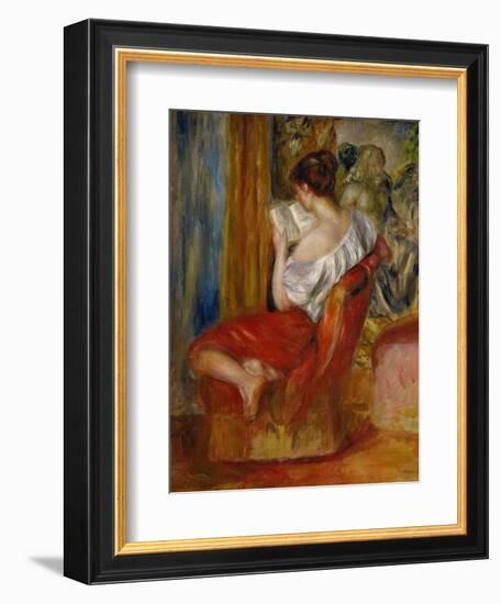 La liseuse-reading woman, around 1900. Oil on canvas, 56 x 46 cm.-Pierre-Auguste Renoir-Framed Giclee Print