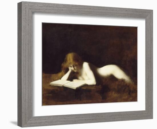 La liseuse-Jean Jacques Henner-Framed Giclee Print