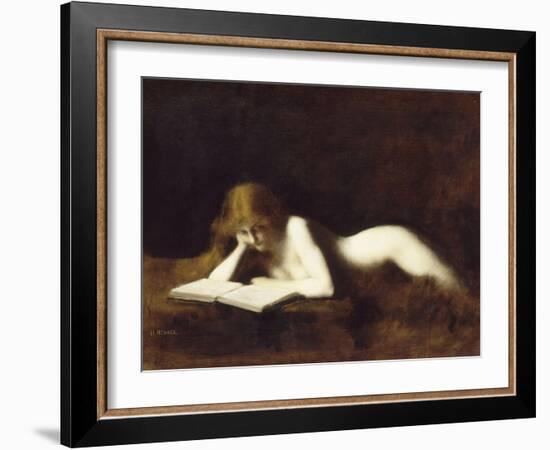 La liseuse-Jean Jacques Henner-Framed Giclee Print