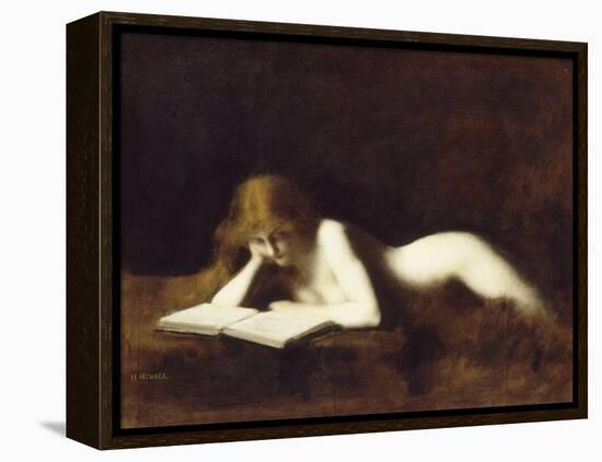 La liseuse-Jean Jacques Henner-Framed Premier Image Canvas