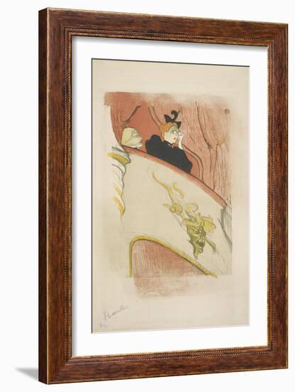 La Loge Au Mascaron Doré 1893-Henri de Toulouse-Lautrec-Framed Art Print