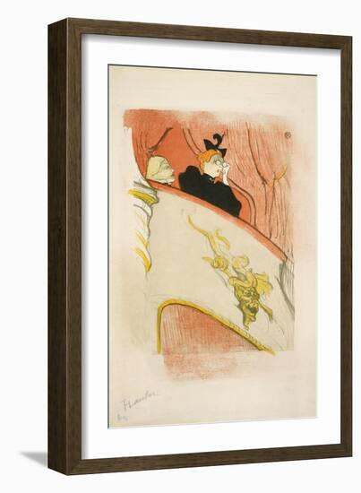 La Loge Au Mascaron Doré 1893-Henri de Toulouse-Lautrec-Framed Art Print