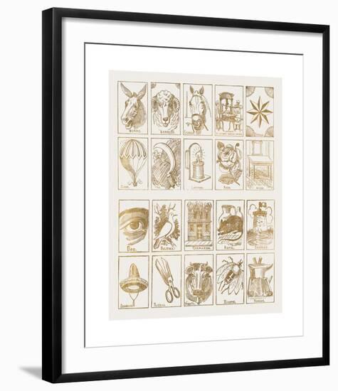 La Loteria-Jose Guadalupe Posada-Framed Premium Giclee Print