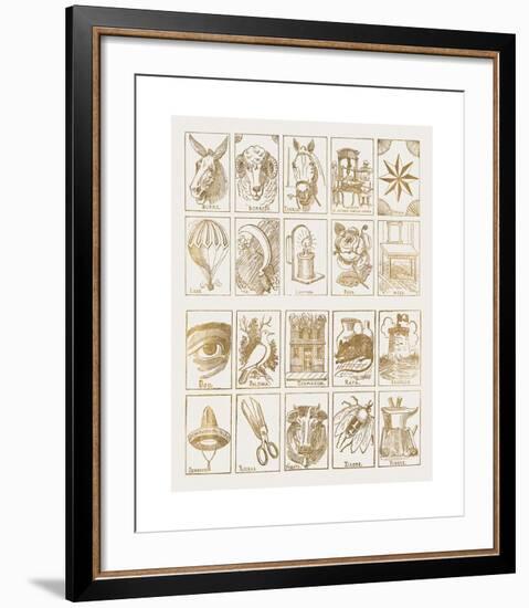 La Loteria-Jose Guadalupe Posada-Framed Premium Giclee Print