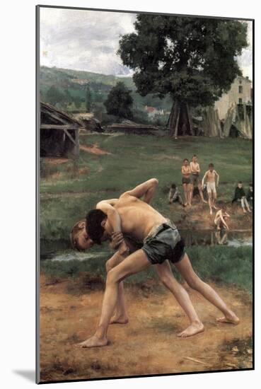 La Lutte' ('Wrestling), 1889-Emile Friant-Mounted Giclee Print