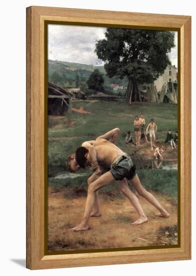 La Lutte' ('Wrestling), 1889-Emile Friant-Framed Premier Image Canvas