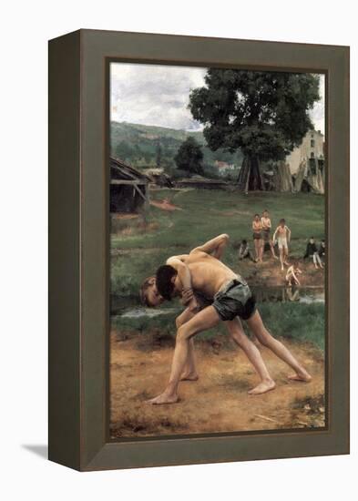 La Lutte' ('Wrestling), 1889-Emile Friant-Framed Premier Image Canvas