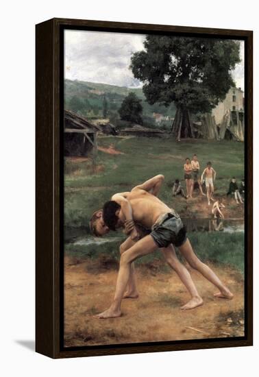 La Lutte' ('Wrestling), 1889-Emile Friant-Framed Premier Image Canvas