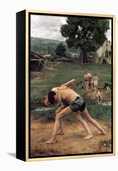 La Lutte' ('Wrestling), 1889-Emile Friant-Framed Premier Image Canvas