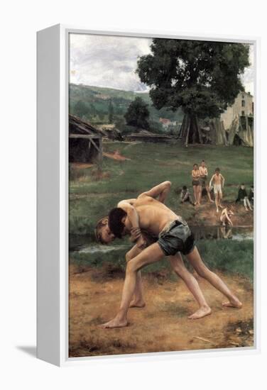 La Lutte' ('Wrestling), 1889-Emile Friant-Framed Premier Image Canvas