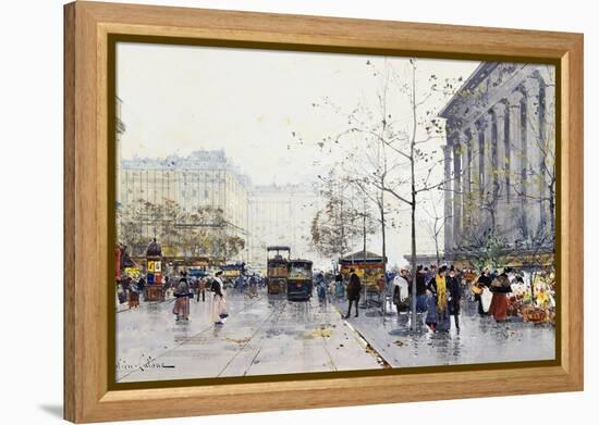 La Madeleine, Paris-Eugene Galien-Laloue-Framed Premier Image Canvas