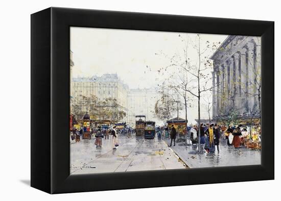 La Madeleine, Paris-Eugene Galien-Laloue-Framed Premier Image Canvas