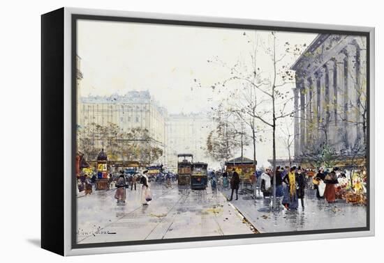 La Madeleine, Paris-Eugene Galien-Laloue-Framed Premier Image Canvas