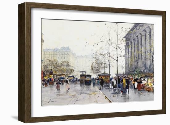 La Madeleine, Paris-Eugene Galien-Laloue-Framed Giclee Print