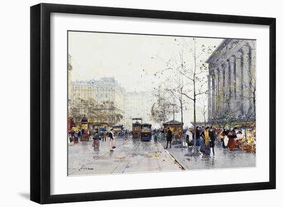 La Madeleine, Paris-Eugene Galien-Laloue-Framed Giclee Print