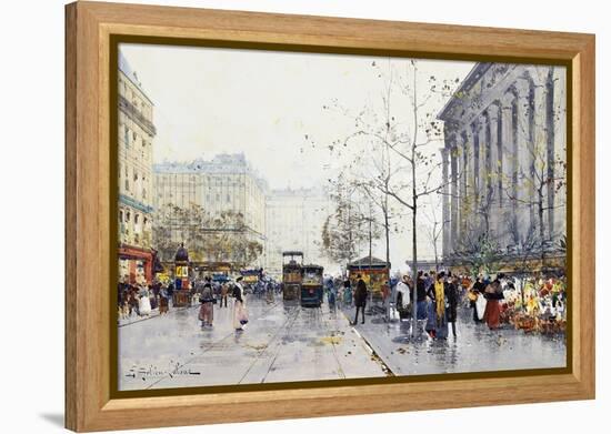 La Madeleine, Paris-Eugene Galien-Laloue-Framed Premier Image Canvas