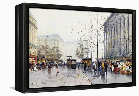 La Madeleine, Paris-Eugene Galien-Laloue-Framed Premier Image Canvas