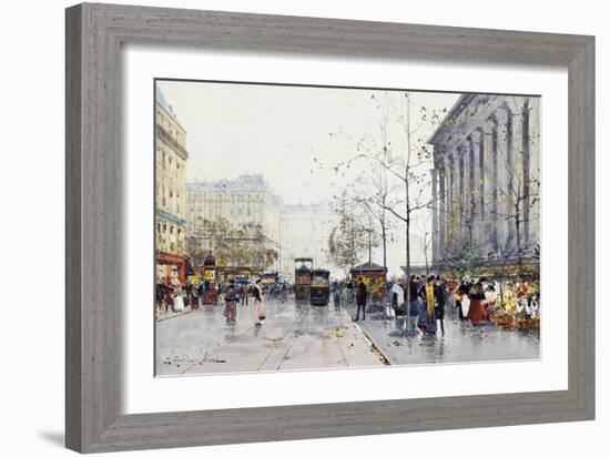 La Madeleine, Paris-Eugene Galien-Laloue-Framed Giclee Print