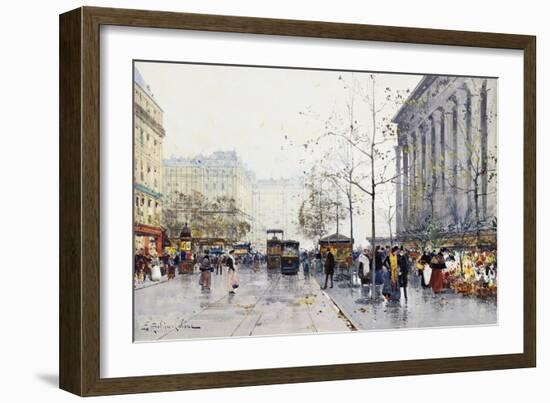 La Madeleine, Paris-Eugene Galien-Laloue-Framed Giclee Print