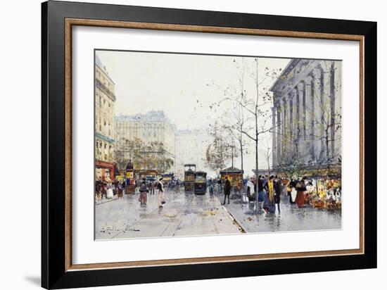 La Madeleine, Paris-Eugene Galien-Laloue-Framed Giclee Print