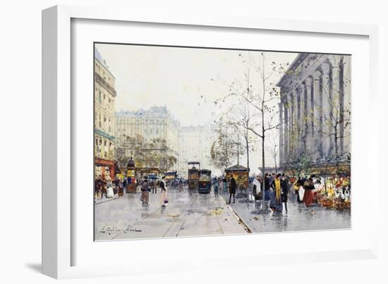 La Madeleine, Paris-Eugene Galien-Laloue-Framed Giclee Print