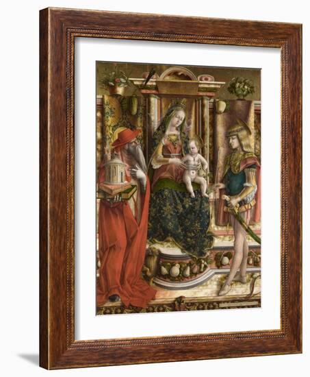 La Madonna Della Rondine (The Madonna of the Swallo), after 1490-Carlo Crivelli-Framed Giclee Print