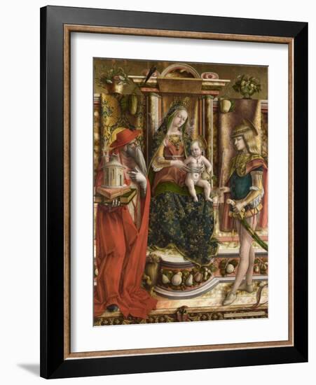 La Madonna Della Rondine (The Madonna of the Swallo), after 1490-Carlo Crivelli-Framed Giclee Print