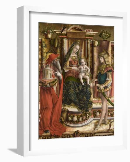 La Madonna Della Rondine (The Madonna of the Swallo), after 1490-Carlo Crivelli-Framed Giclee Print