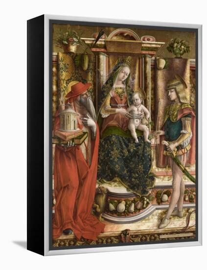 La Madonna Della Rondine (The Madonna of the Swallo), after 1490-Carlo Crivelli-Framed Premier Image Canvas